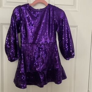 Purple Party Sequin Dress NEW TAGS CUT Size 4-5 XS